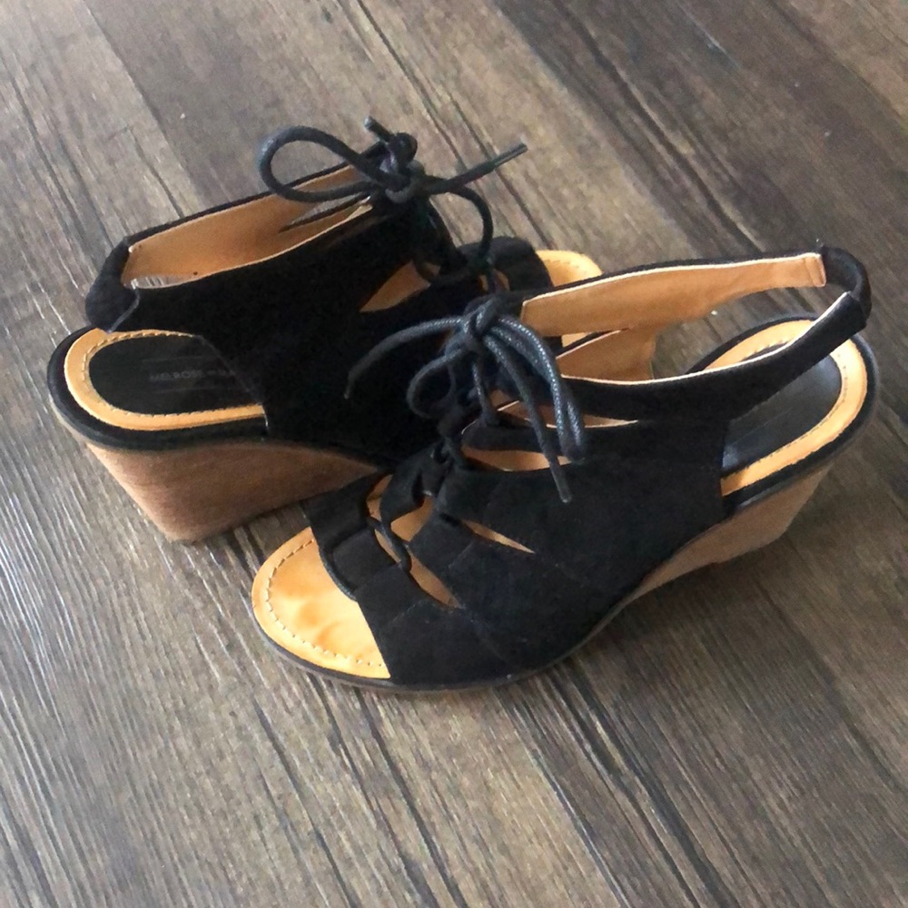 Melrose and Market Black Wedge